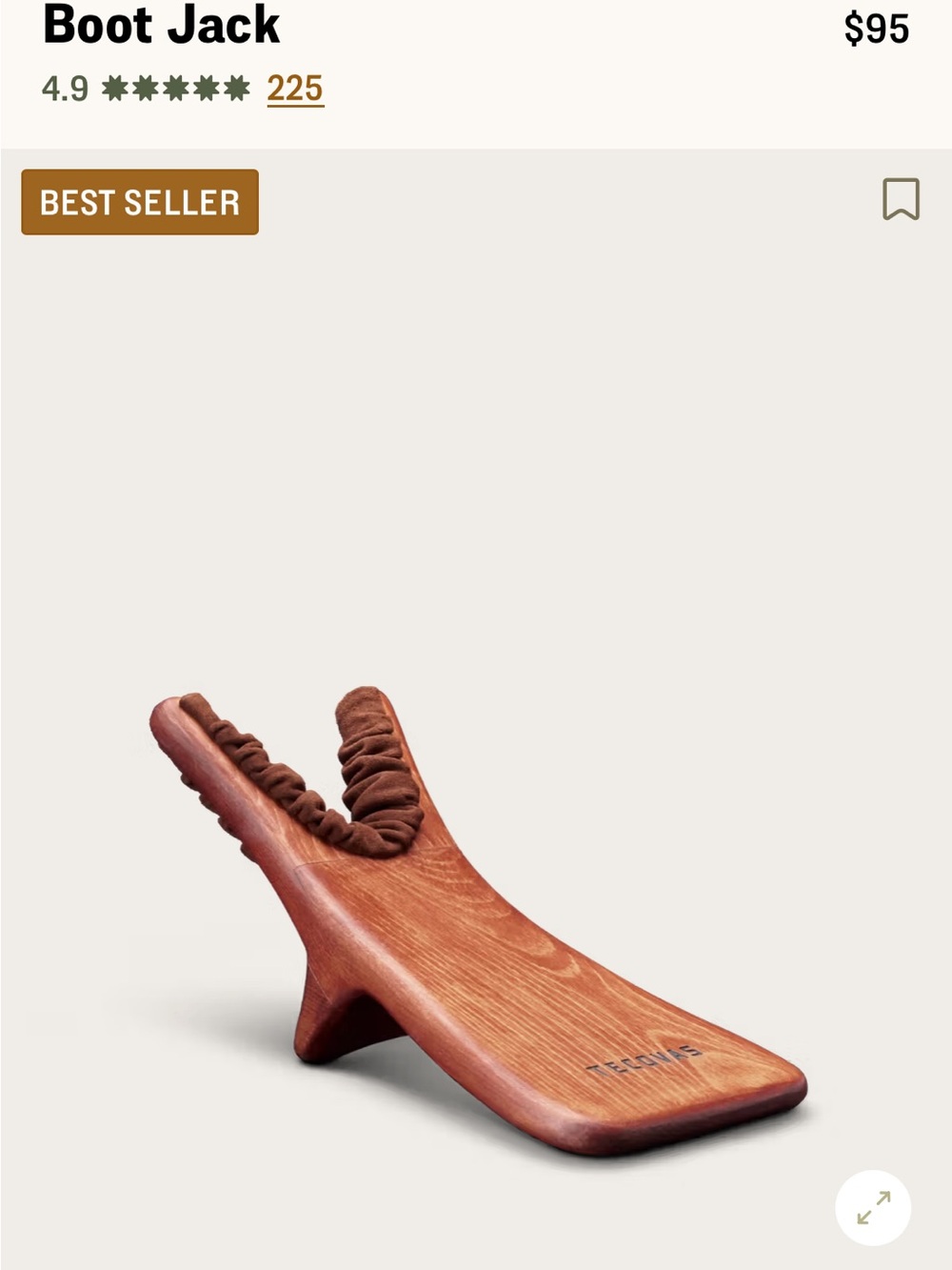 Tecovas Brown Wooden Boot Jack